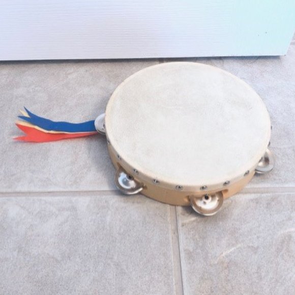 VINTAGE Korean Tambourine with Ribbons - Picture 4 of 5
